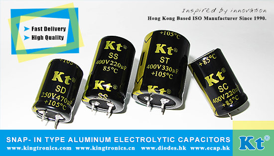 Kingtronics Your Best Choice of Snap- in Type Aluminum Electrolytic Capacitors